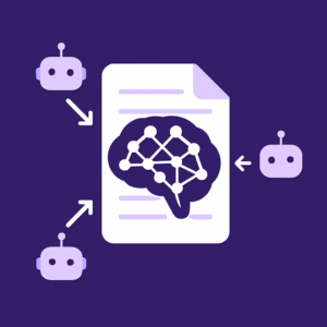 Purple icon illustration representing the Cyber Grapes LLMS.txt WordPress plugin from Cyber Grapes Grape Patch