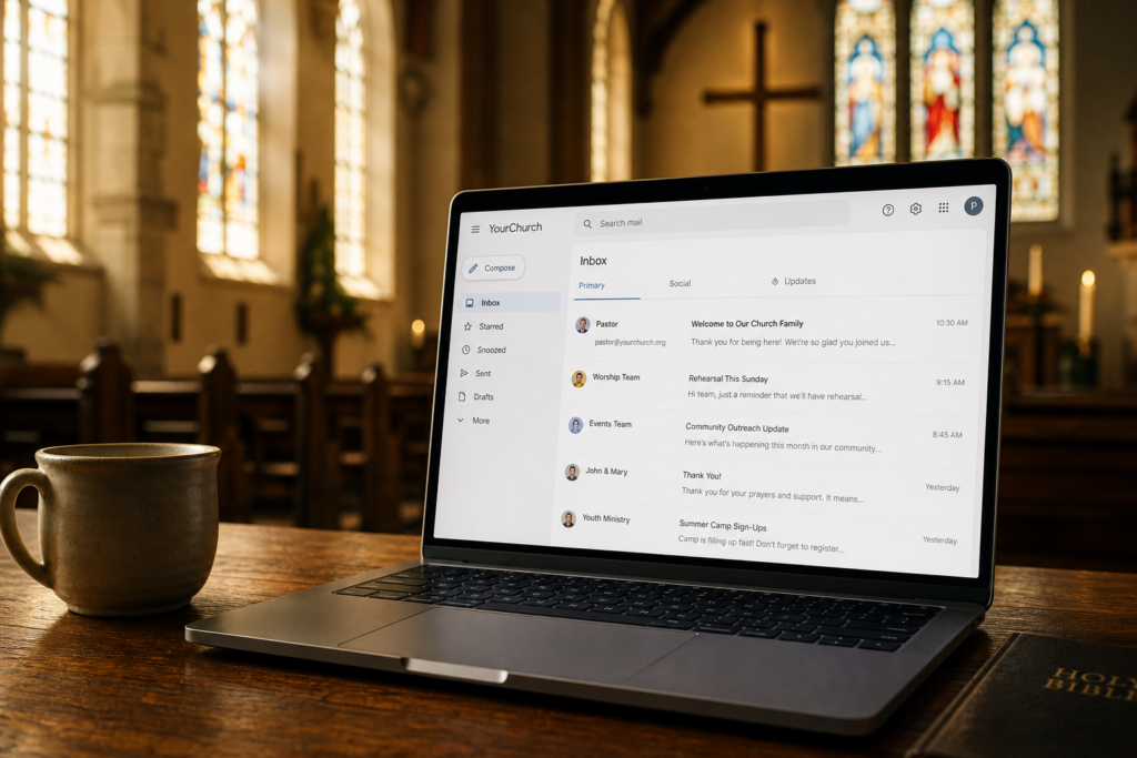 Featured image for the Cyber Grapes blog post "How to Set Up Professional Email for Your Church or Ministry"