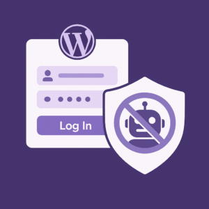 Purple icon illustration representing the Cyber Grapes Login Challenge WordPress plugin from Cyber Grapes Grape Patch