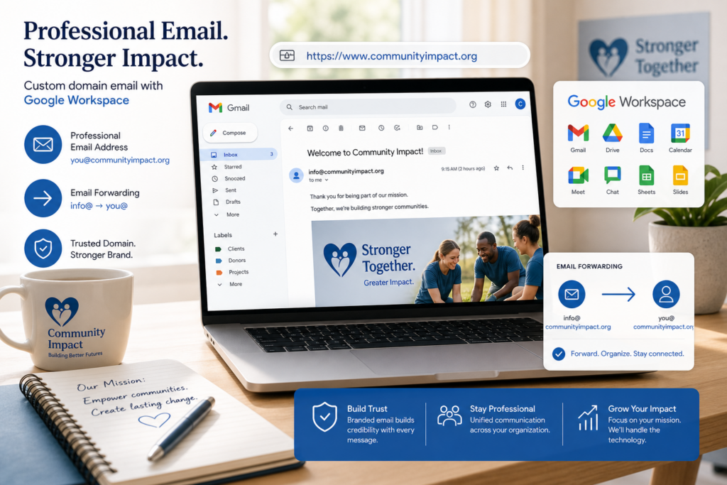 Featured image for the Cyber Grapes blog post "Can I Use Gmail With My Domain Name?"