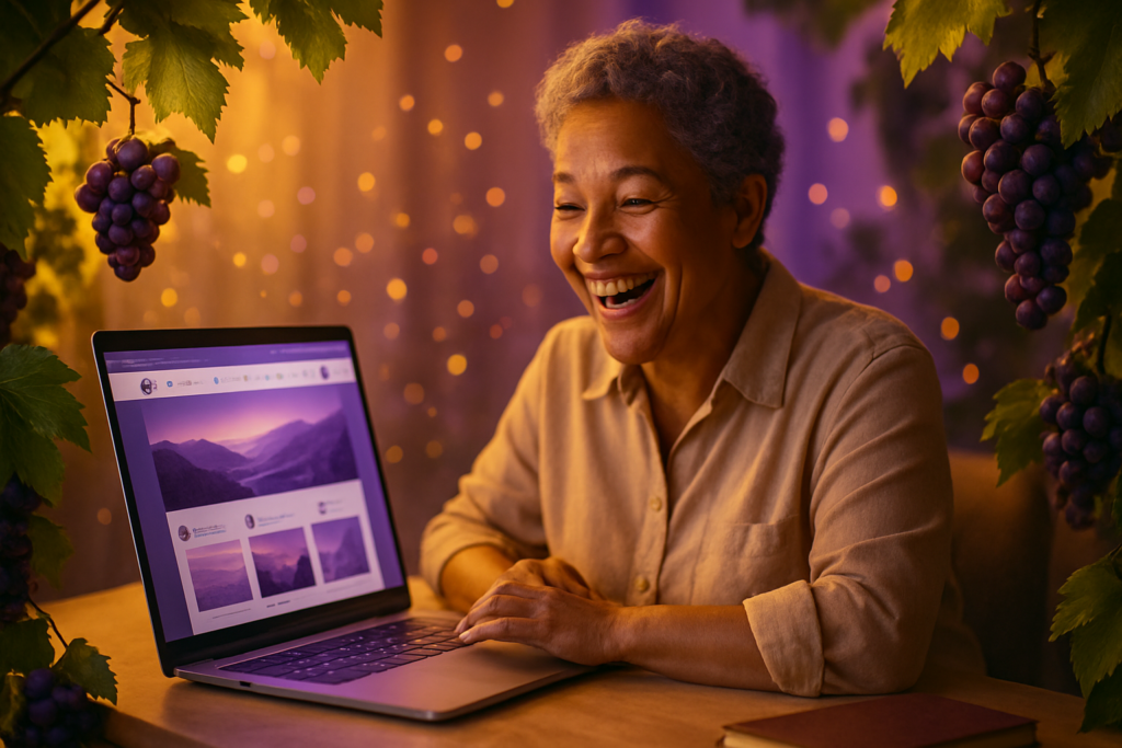 Featured image for the Cyber Grapes blog post "Still Free This Week: The Purple Grape Theme"